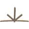 Ekena Millwork Alberta Smooth Timber Gable Bracket, Douglas Fir, 108"W x 72"H x 3 1/2"D x 5 1/2"F, 16/12 Pitch GBW108X72X0406ALB00SDF - alternate 2